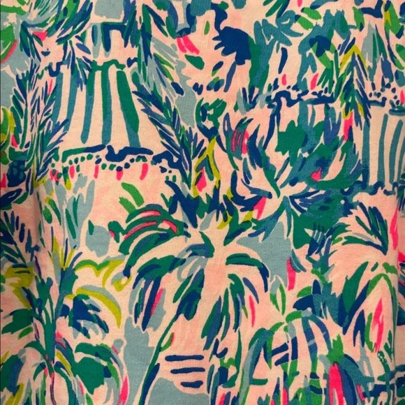 NWT Lilly Pulitzer Jansen Sweatshirt in Blue Ibiza Cabana Cocktail Print Size XL - Picture 3 of 8
